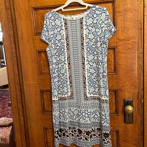 JJill print dress size Small (fits a little larger as well)